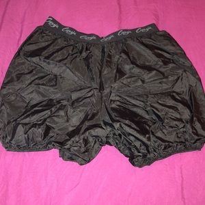 Capezio “trash bag shorts” ballet warmup shorts